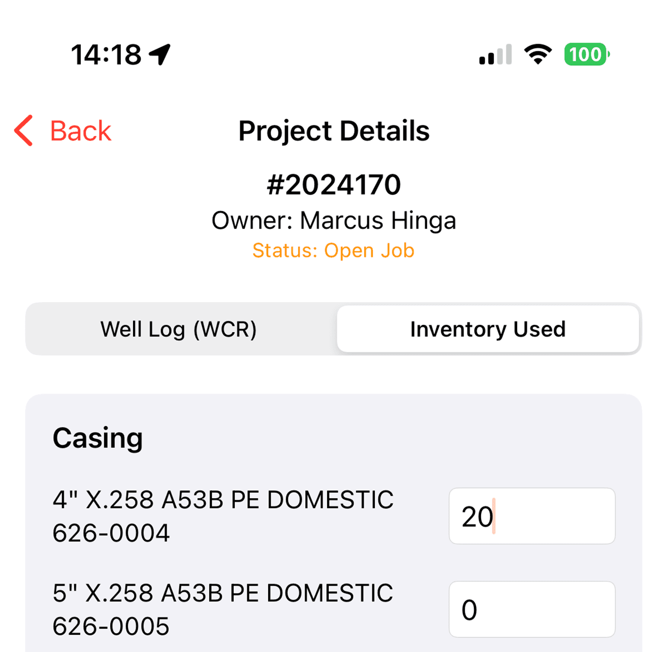 Log Inventory in the Field: