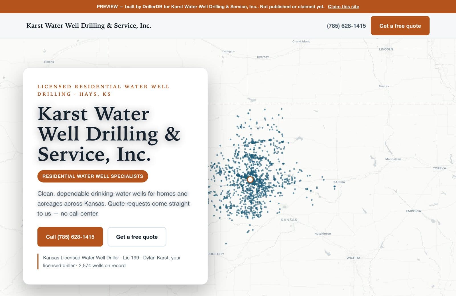 Website built for Karst Water Well Drilling & Service, Inc.