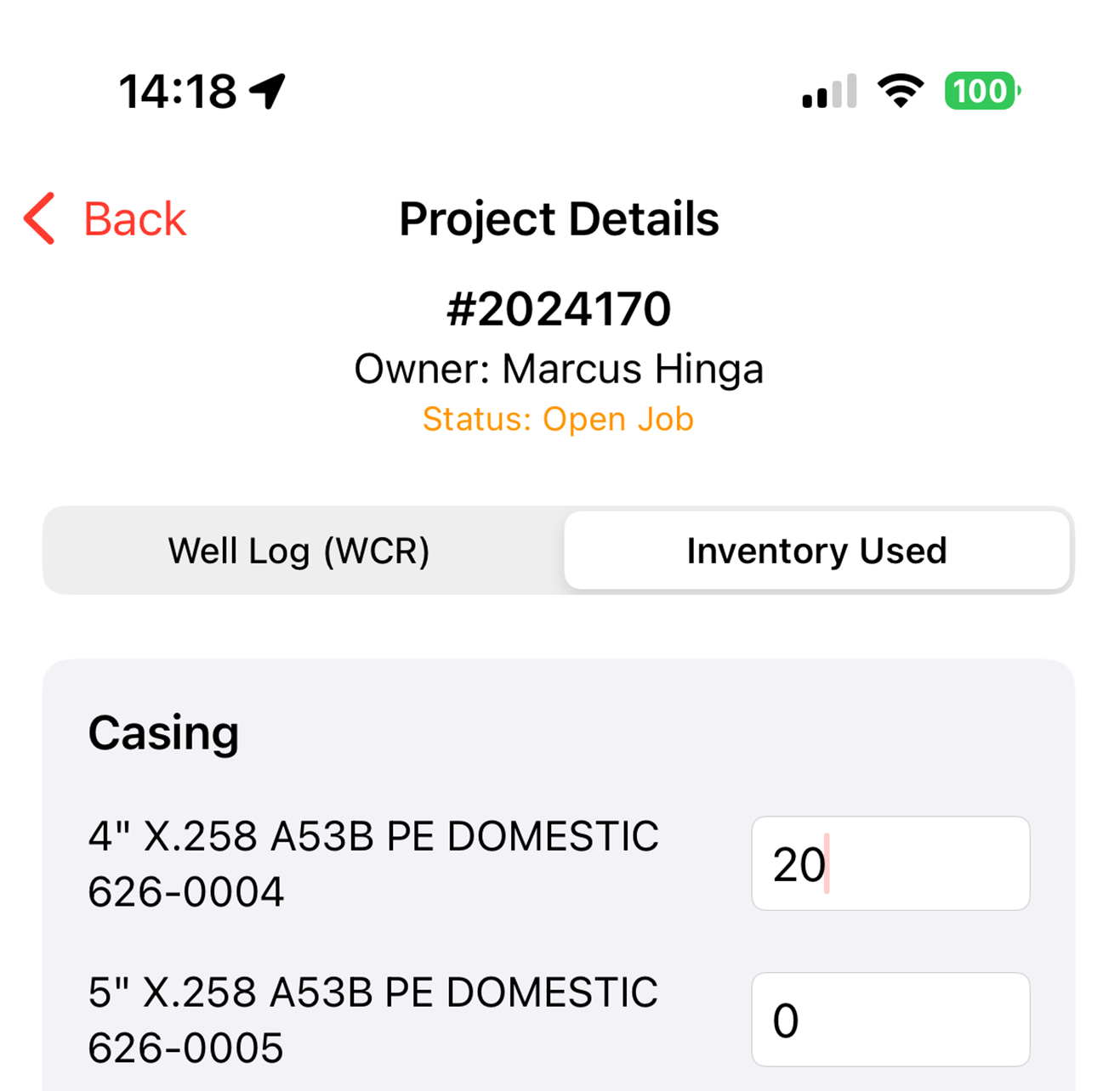 Log Inventory in the Field: